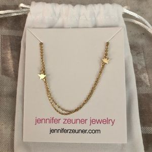 Jennifer Zeuner Star Double Necklace Gold Plated